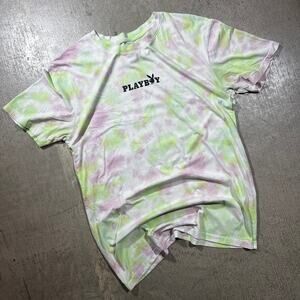 Playboy PacSun Tie Dye T-Shirt Medium Pastel